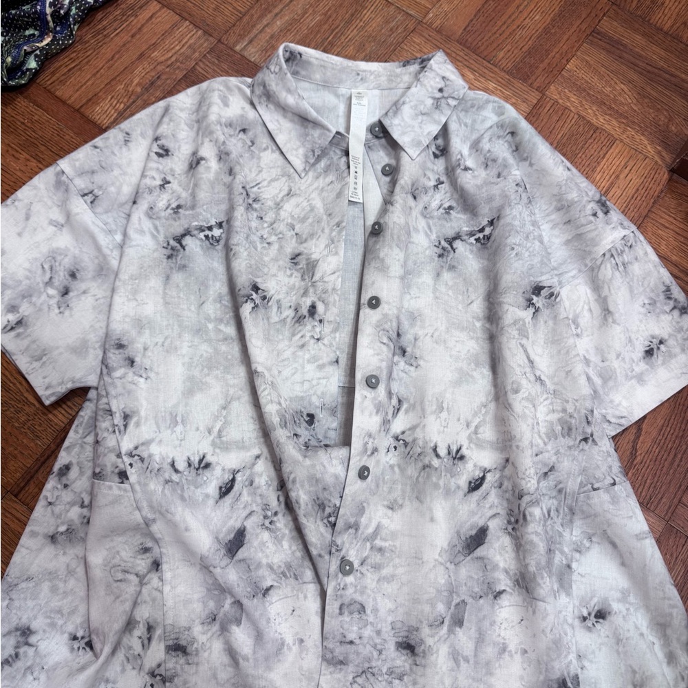 lululemon athletica Gray Button Down Shirt